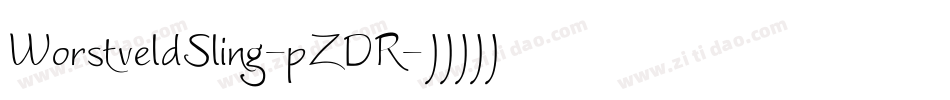 WorstveldSling-pZDR字体转换 WorstveldSling-pZDR字体转换