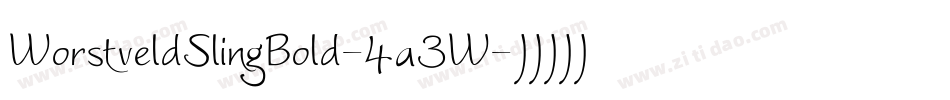 WorstveldSlingBold-4a3W字体转换 WorstveldSlingBold-4a3W字体转换