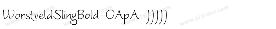 WorstveldSlingBold-OApA字体转换