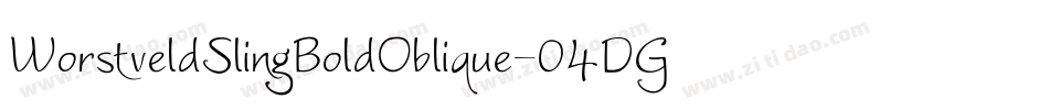 WorstveldSlingBoldOblique-04DG字体转换