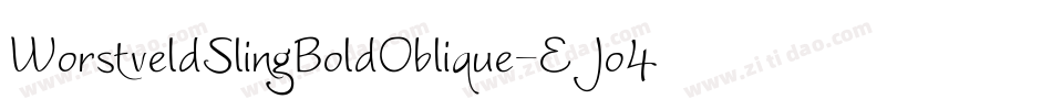 WorstveldSlingBoldOblique-EJo4字体转换