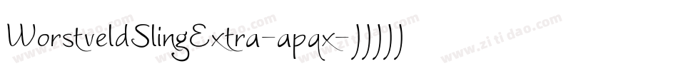 WorstveldSlingExtra-apqx字体转换