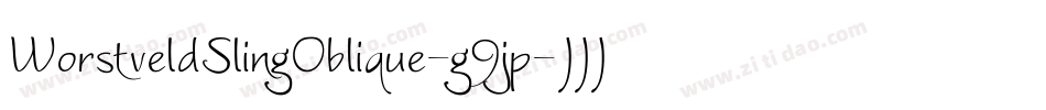 WorstveldSlingOblique-g9jp字体转换