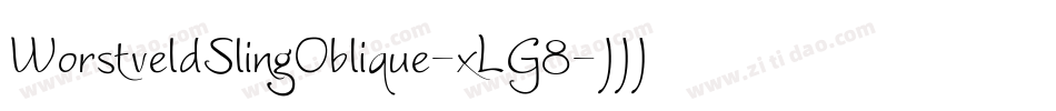 WorstveldSlingOblique-xLG8字体转换
