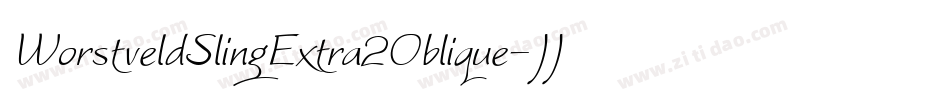 WorstveldSlingExtra2Oblique字体转换