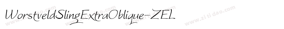 WorstveldSlingExtraOblique-ZELJ字体转换