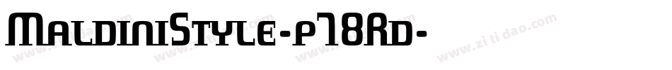 MaldiniStyle-p78Rd字体转换