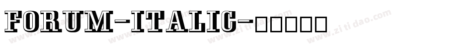 Forum-Italic字体转换