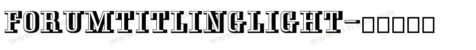 ForumTitlingLight字体转换