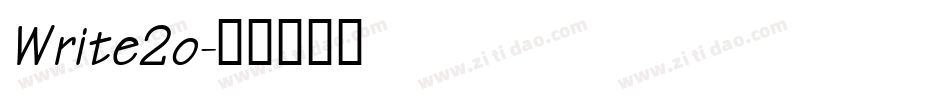 Write2o字体转换