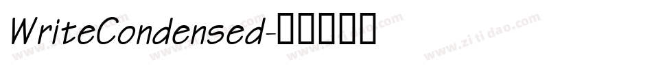 WriteCondensed字体转换