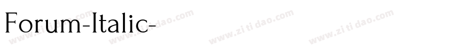 Forum-Italic字体转换