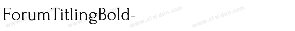 ForumTitlingBold字体转换