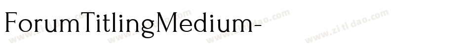 ForumTitlingMedium字体转换