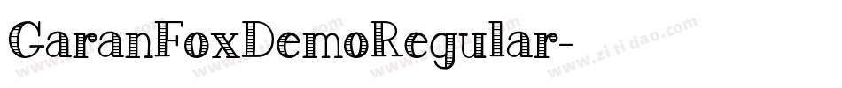 GaranFoxDemoRegular字体转换
