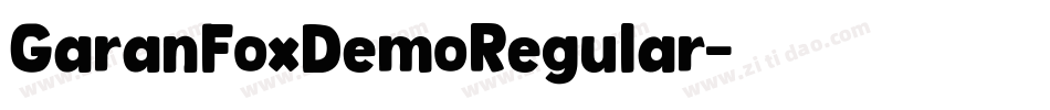 GaranFoxDemoRegular字体转换