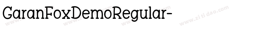 GaranFoxDemoRegular字体转换