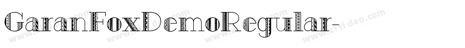 GaranFoxDemoRegular字体转换