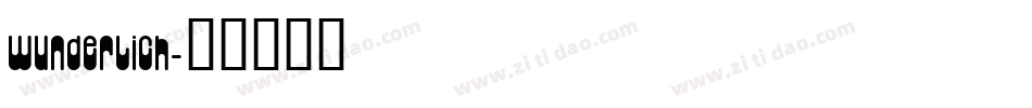 Wunderlich字体转换