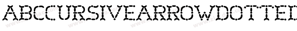 AbcCursiveArrowDotted字体转换