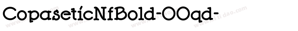 CopaseticNfBold-OOqd字体转换