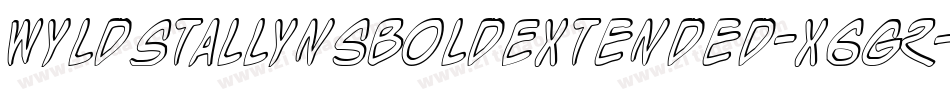 WyldStallynsBoldExtended-X6G2字体转换