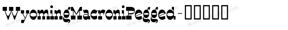 WyomingMacroniPegged字体转换