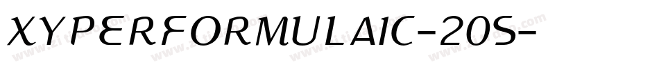 XYPERFORMULAIC-20S字体转换