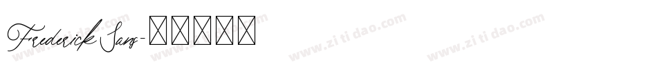 FrederickSans字体转换