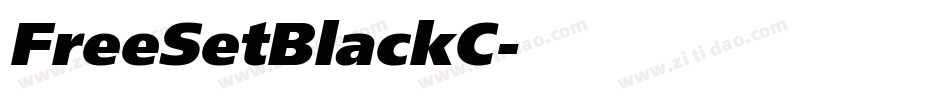 FreeSetBlackC字体转换