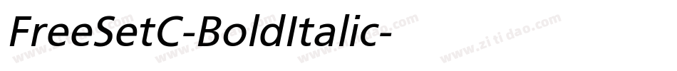 FreeSetC-BoldItalic字体转换