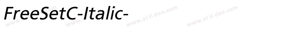 FreeSetC-Italic字体转换