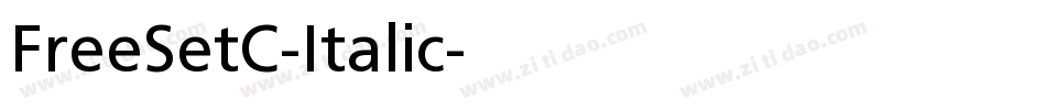 FreeSetC-Italic字体转换
