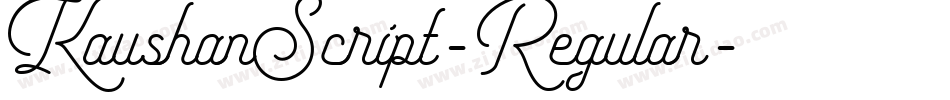 KaushanScript-Regular字体转换