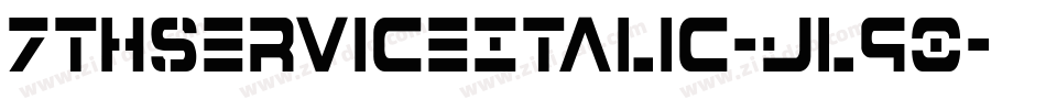 7ThServiceItalic-jl90字体转换