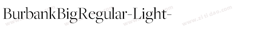 BurbankBigRegular-Light字体转换