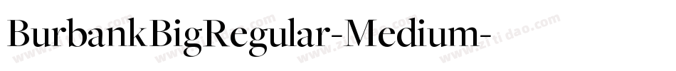 BurbankBigRegular-Medium字体转换