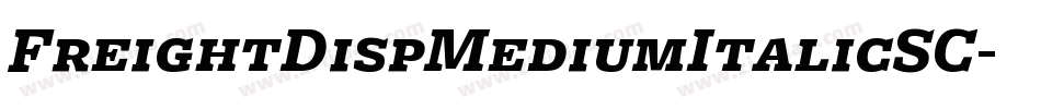 FreightDispMediumItalicSC字体转换