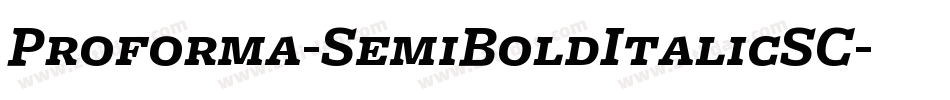Proforma-SemiBoldItalicSC字体转换