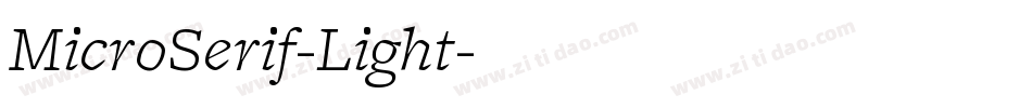 MicroSerif-Light字体转换