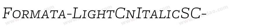 Formata-LightCnItalicSC字体转换