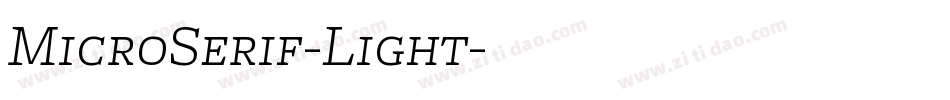 MicroSerif-Light字体转换