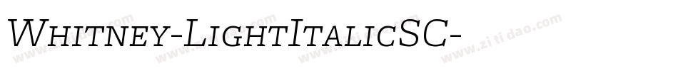 Whitney-LightItalicSC字体转换