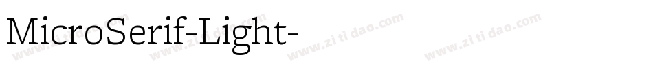 MicroSerif-Light字体转换