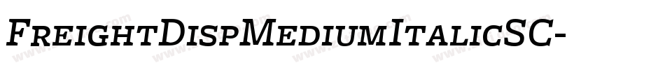 FreightDispMediumItalicSC字体转换