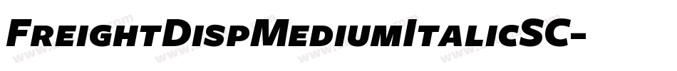 FreightDispMediumItalicSC字体转换