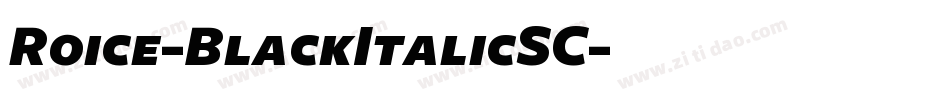 Roice-BlackItalicSC字体转换