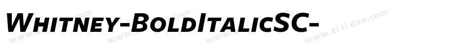 Whitney-BoldItalicSC字体转换