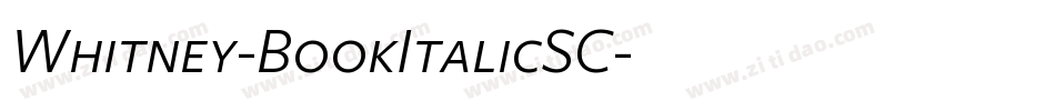 Whitney-BookItalicSC字体转换