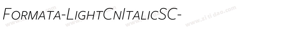 Formata-LightCnItalicSC字体转换